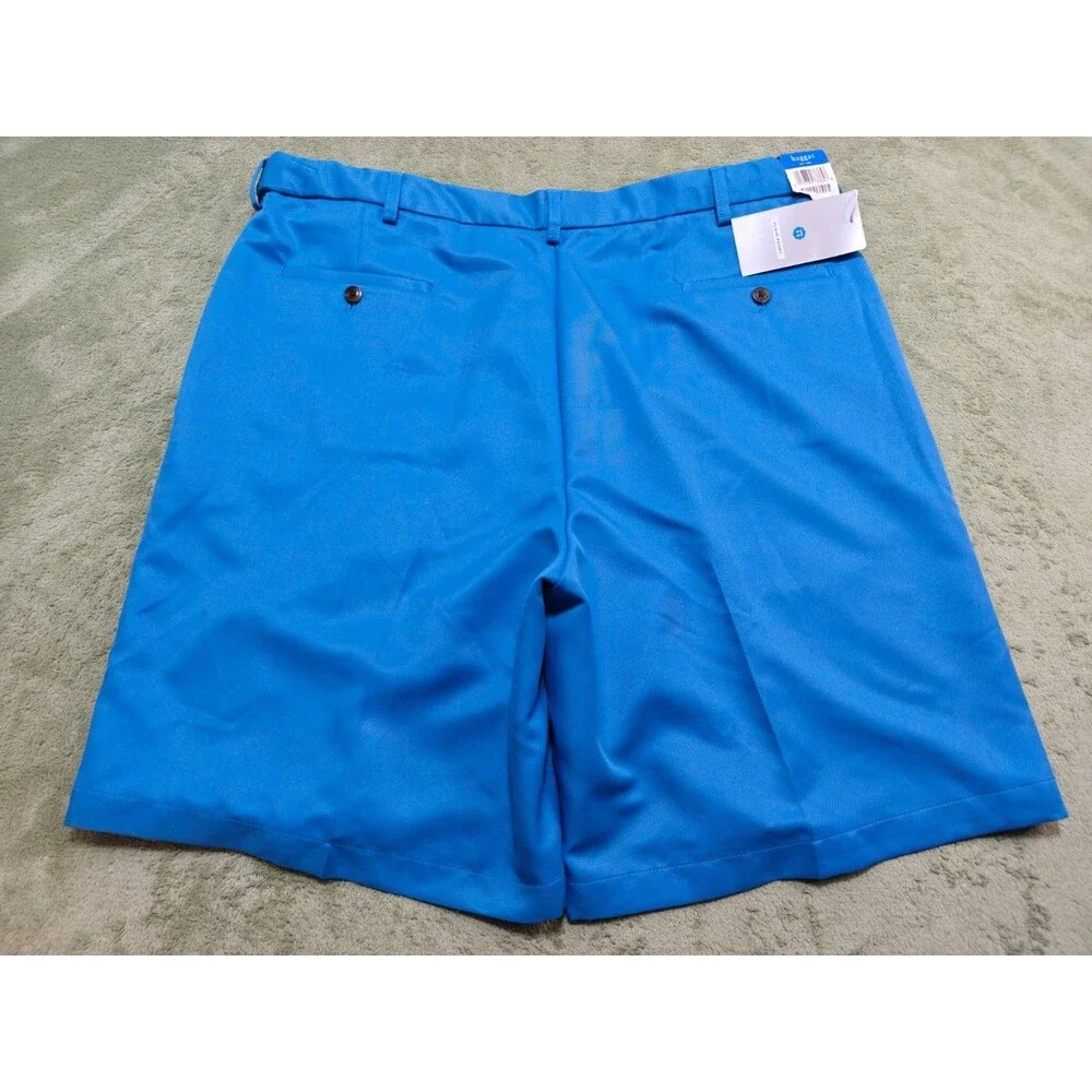 Haggar Cool 18 Mens Golf Shorts Size 42 Blue Performance Moisture Wicking NWT